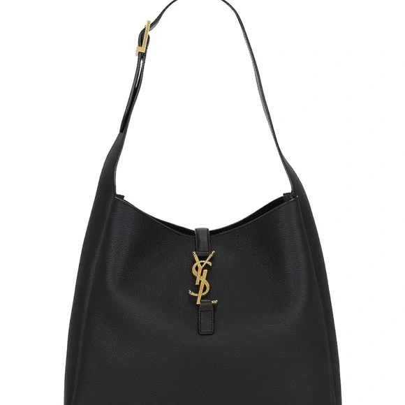 Saint Laurent Black Leather Hobo Bag - Picture 4 of 9